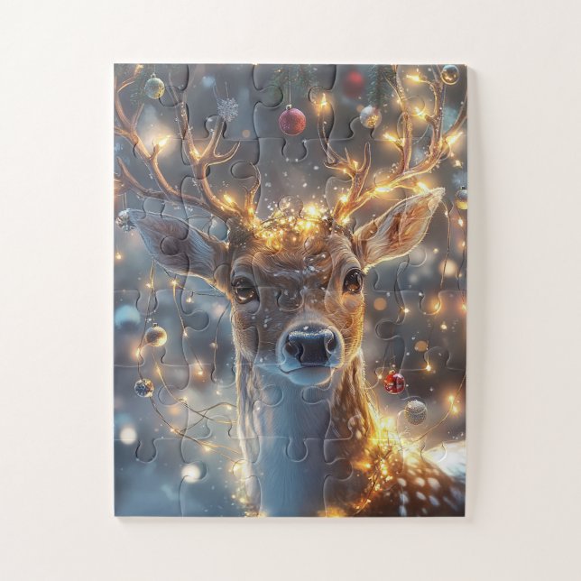Enchanted Christmas Reindeer Puzzle (Vertical)
