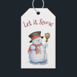 Enchanted Christmas Snowman Gift Tags<br><div class="desc">Painted Christmas Snowman,  "let it snow",  personalised gift tags. Designed to match our Enchanted Christmas Collection.</div>
