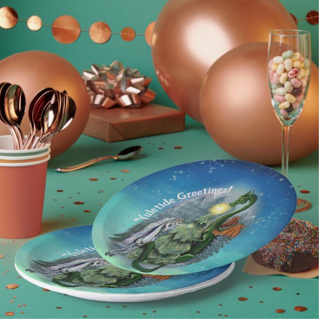 Enchanted Christmas Tree Paper Plate (Multi)
