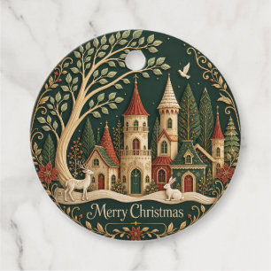 Enchanted Christmas Village in the Evergreen Wood Favour Tags