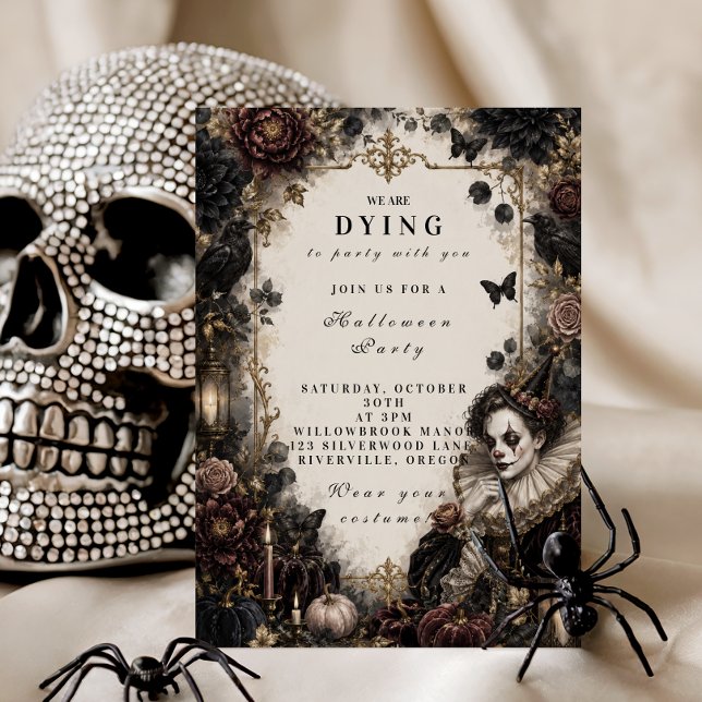 Enchanted Clown Halloween Masquerade Invitation (Creator Uploaded)
