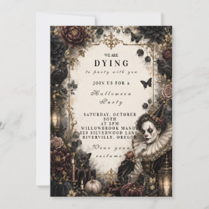Enchanted Clown Halloween Masquerade Invitation