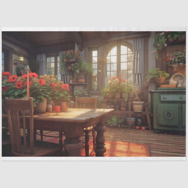 Enchanted Cottage 4 Decoupage Paper (Front)