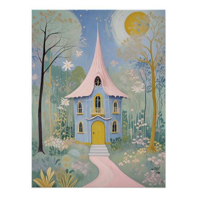 Enchanted Cottage Holiday Postcard Poster (Front)