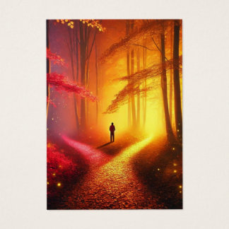 Enchanted Crossroads – Vibrant Autumn Forest Art P