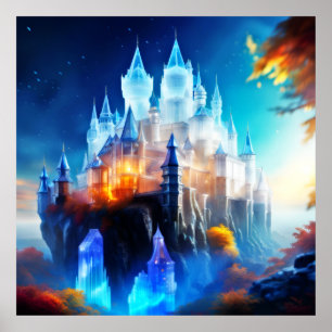 Enchanted Crystal Castle Poster