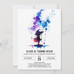  Enchanted Custom Wizardry Birthday Invitation