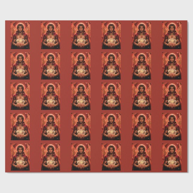 Enchanted Deck Muse Male in Red Wrapping Paper (Flat)