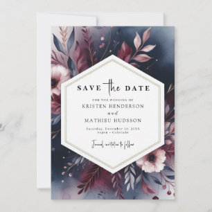 Enchanted Digital Burgundy Save The Date