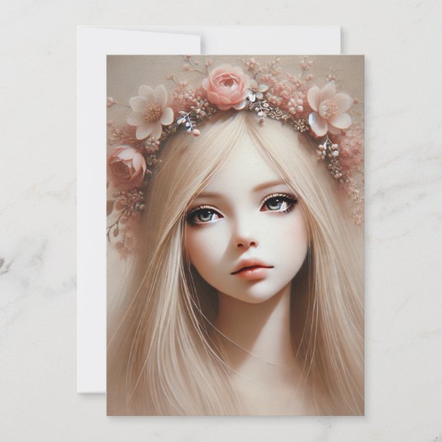 "Enchanted Dolls: Guardians of Dreams and Precious Invitation (Front)