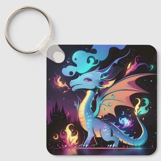 Enchanted Dragon Fire  Key Ring (Front)