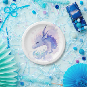 Enchanted Dragon's Birthday Dreamland Paper Plate