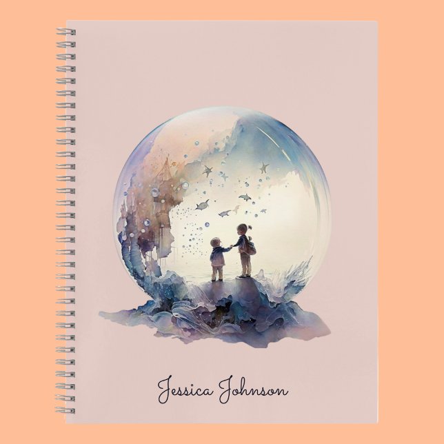 Enchanted Dreams Pink Spiral Pattern Notebook (Creator Uploaded)