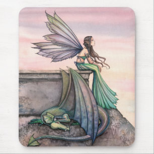 Enchanted Dusk Fairy Dragon Mousepad
