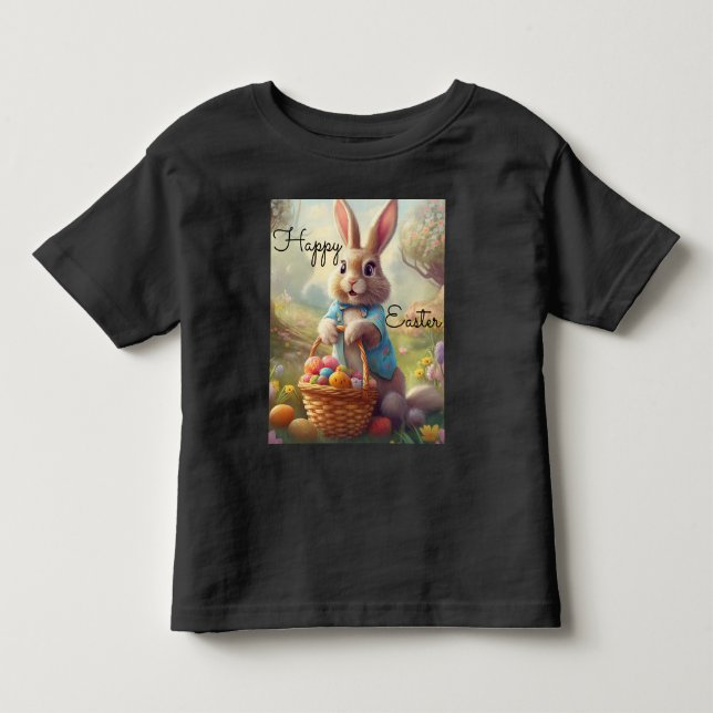 Enchanted Easter - Whimsical Bunny  Toddler T-Shirt (Front)