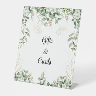 Enchanted Elegance: Greenery & Gold Wedding Sign