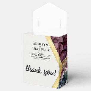 Enchanted Elegance Jewel-Toned Floral Wedding Favour Box