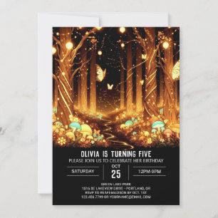 Enchanted Elegant Woodland Digital Birthday Invitation