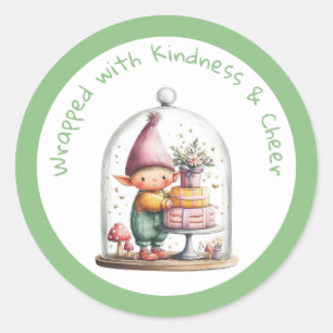 Enchanted Elf   North Pole Christmas  Classic Round Sticker