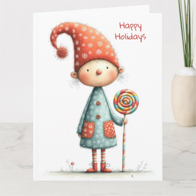 Enchanted Elf | North Pole Christmas Magic Card (Front)