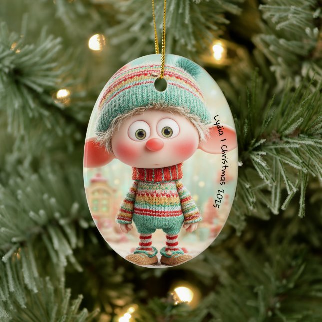 Enchanted Elf | North Pole Christmas Magic Ceramic Tree Decoration (Tree)