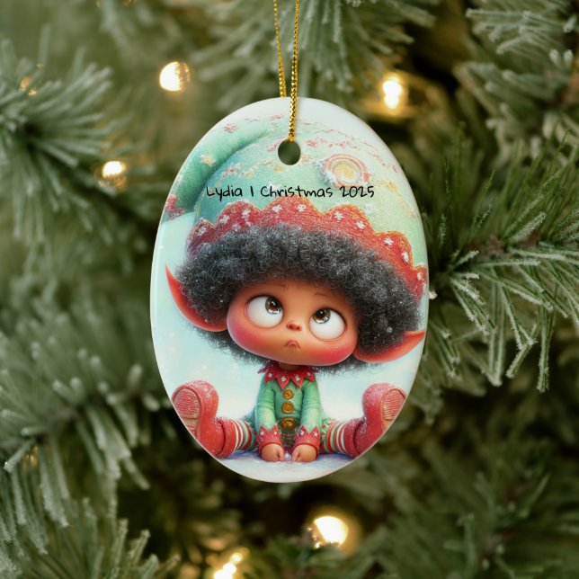 Enchanted Elf | North Pole Christmas Magic Ceramic Tree Decoration (Tree)