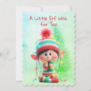 Enchanted Elf North Pole Christmas Magic Holiday Card