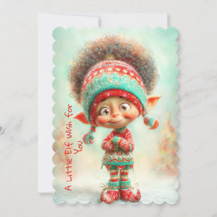 Enchanted Elf   North Pole Christmas Magic Holiday Card