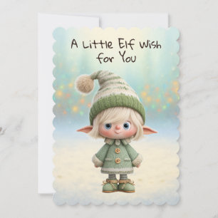 Enchanted Elf   North Pole Christmas Magic Holiday Card