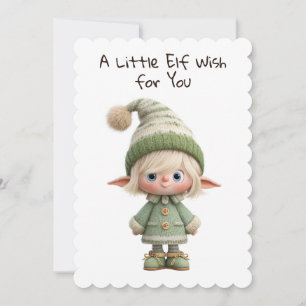 Enchanted Elf   North Pole Christmas Magic Holiday Card