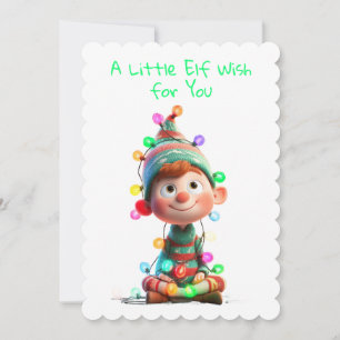 Enchanted Elf   North Pole Christmas Magic Holiday Card
