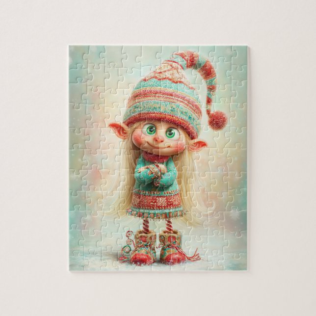 Enchanted Elf | North Pole Christmas Magic Jigsaw Puzzle (Vertical)