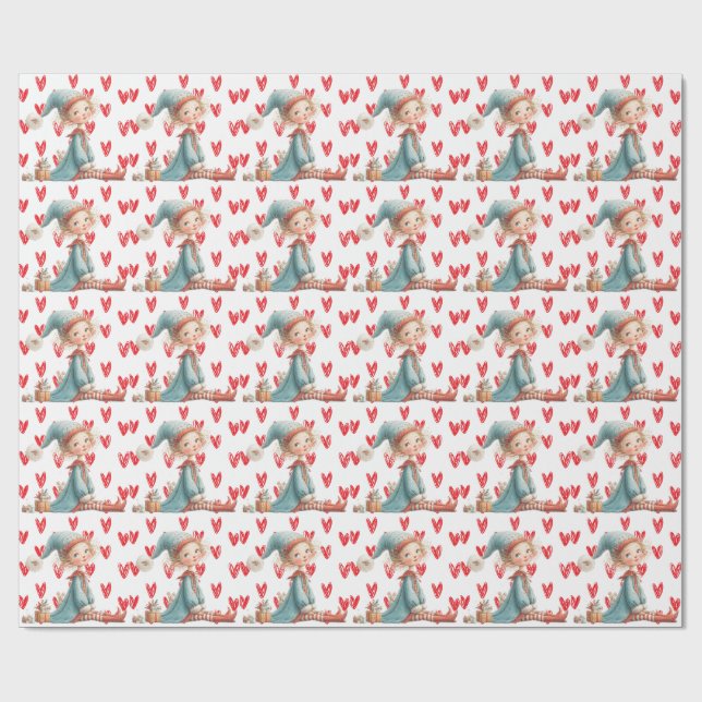 Enchanted Elf | North Pole Christmas  Wrapping Paper (Flat)