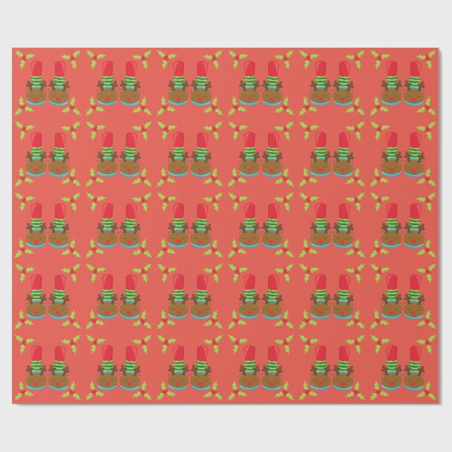 Enchanted Elf | North Pole Christmas  Wrapping Paper (Flat)
