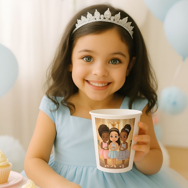 Enchanted Elixir Melanated Princess Magic  Paper Cups (Creator Uploaded)