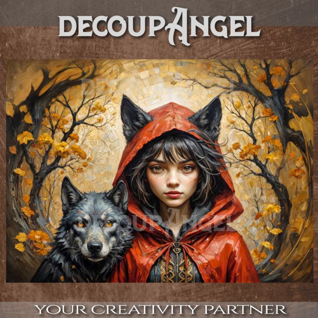 Enchanted Encounter – Little Red & The Black Wolf Tissue Paper (Creator Uploaded)
