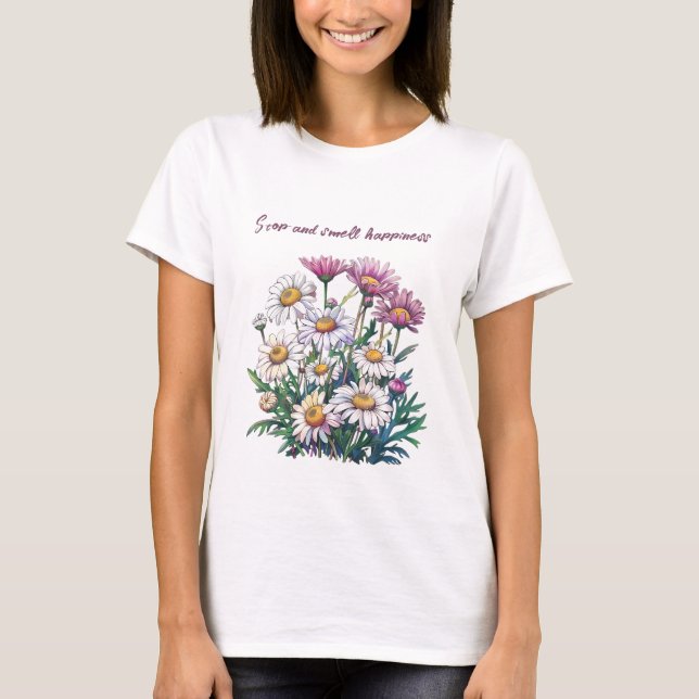 Enchanted ethereal summer flowers T-Shirt (Front)