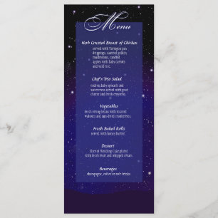 Enchanted Evening Nighttime Wedding Menu