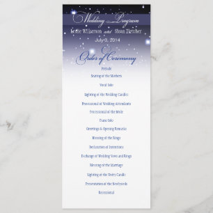 Enchanted Evening Nighttime Wedding Program Programme