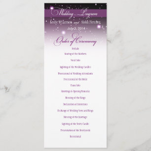 Enchanted Evening Nighttime Wedding Program Programme