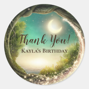 Enchanted Evening Thank You Classic Round Sticker