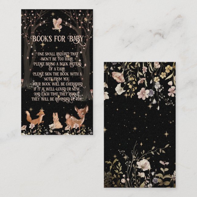 Enchanted Evening Woodland Books for Baby Business Card (Front/Back)