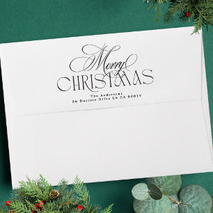 Enchanted Evergreen Elegance Christmas Envelope