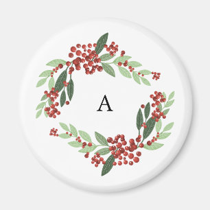Enchanted Evergreen Elegance Christmas Magnet