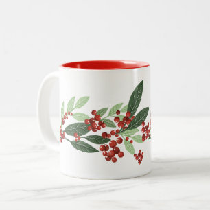 Enchanted Evergreen Elegance Christmas Two-Tone Coffee Mug