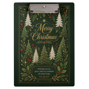 Enchanted Evergreen Greetings Clipboard