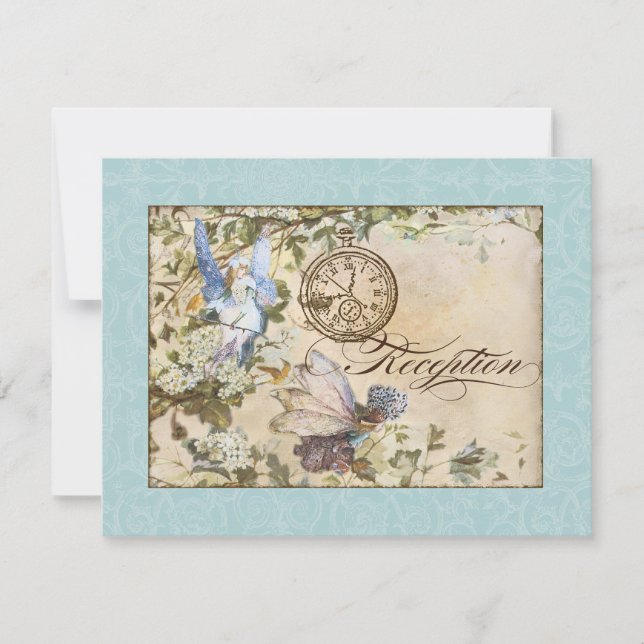 Enchanted Faeries Fairies Floral Vintage Weddings Invitation (Front)