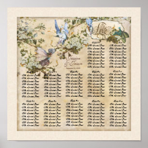 Enchanted Faeries Fairies Reception Seating Chart