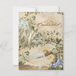 Enchanted Faeries, Vintage Wedding Invitation