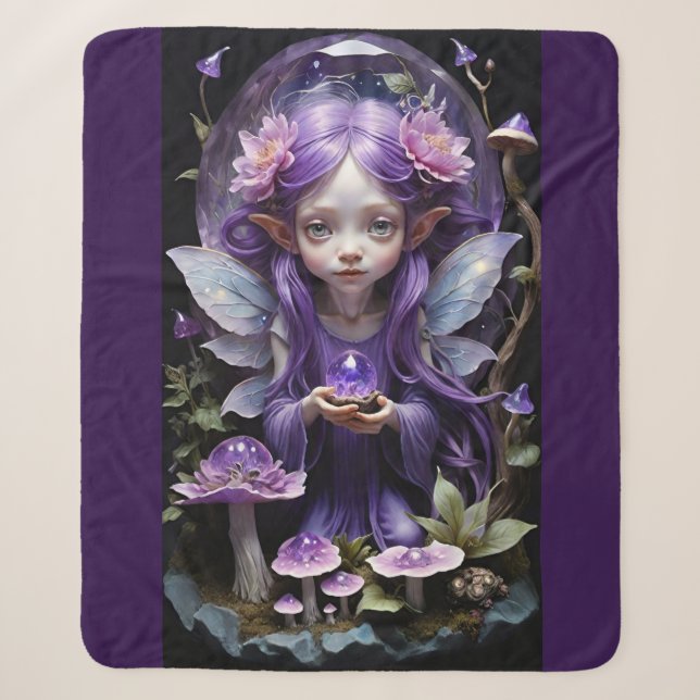Enchanted Fairies V1 Sherpa Blanket (Front)